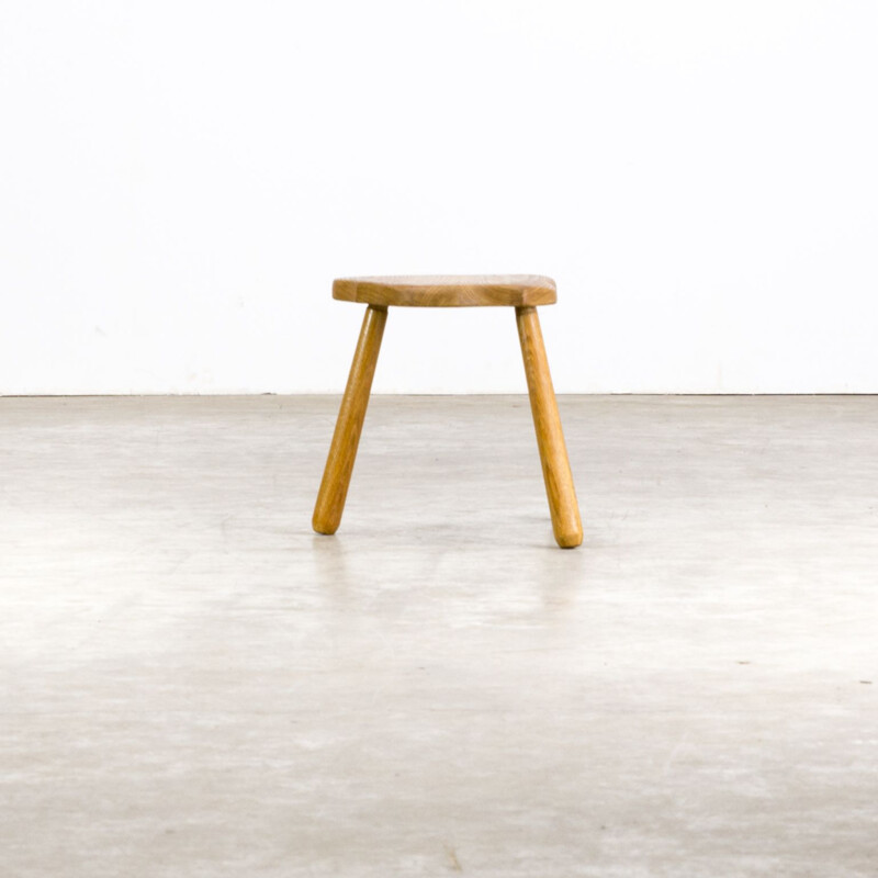 Vintage stool in smoked oak