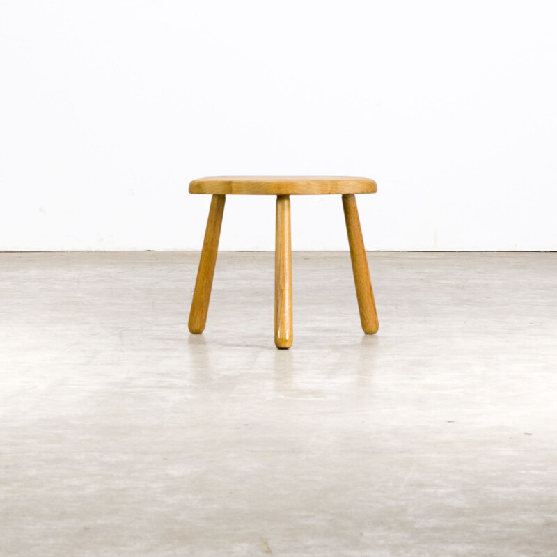 Vintage stool in smoked oak