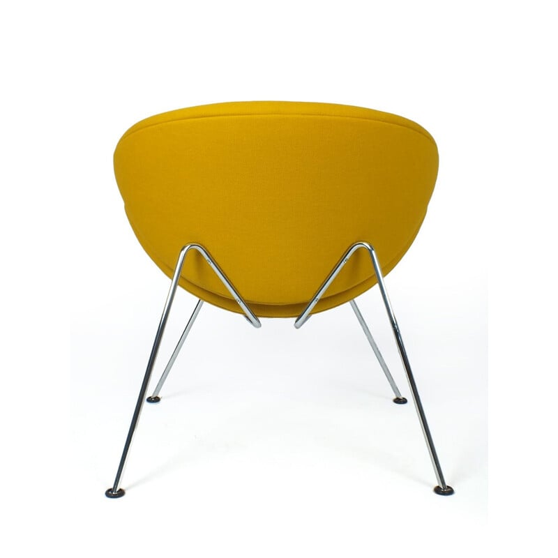 Orange Slice armchair in yellow fabric by Pierre Paulin for Artifort