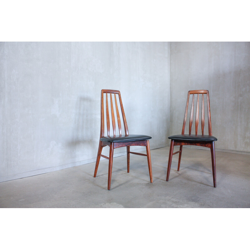 Suite de 4 chaises Eva en palissandre par Niels Kofoed