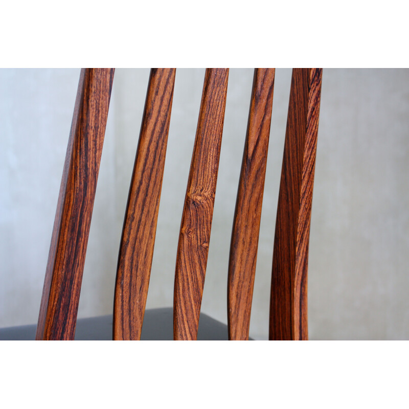 Set of 4 Eva chairs in rosewood by Niels Kofoed