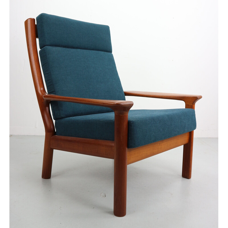 Fauteuil vintage danois en teck par Juul Kristensen pour Glostrup