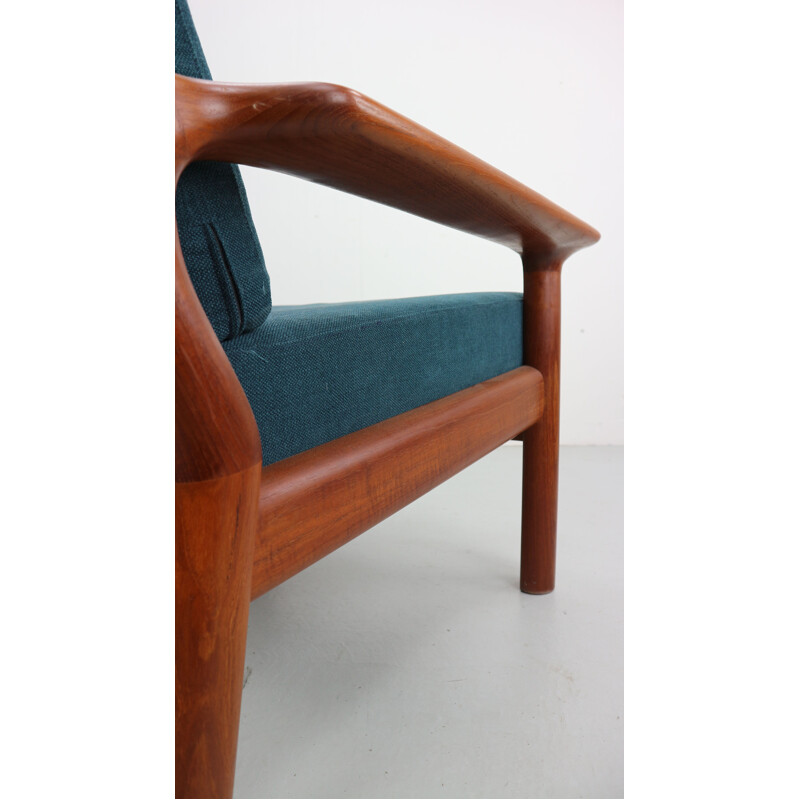 Vintage Danish armchair in teak by Juul Kristensen for Glostrup