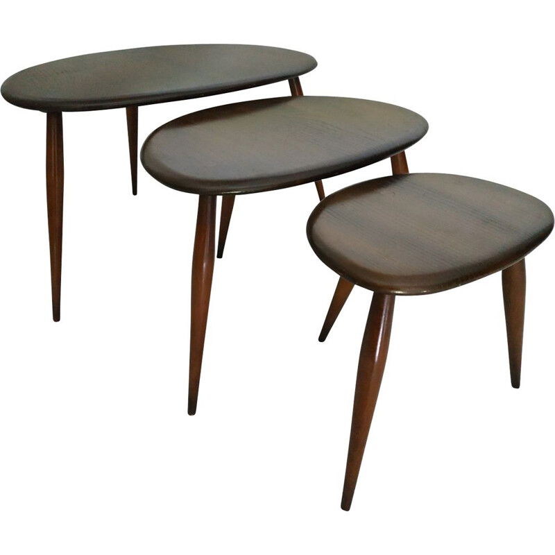 Vintage nesting tables by Lucian Ercolani edition Ercol vintage