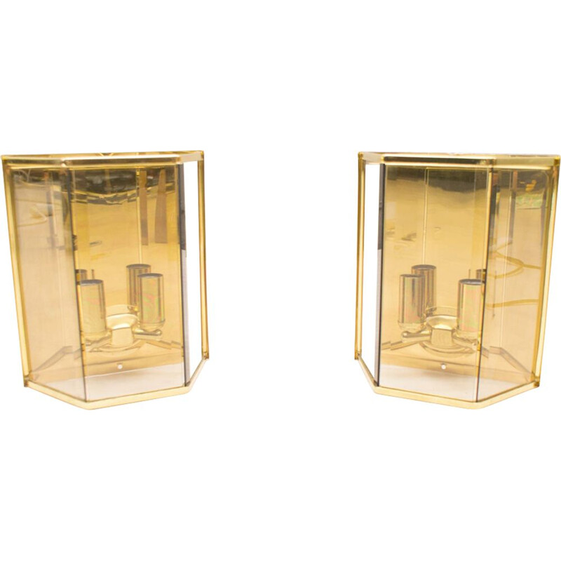 Pair of vintage gold sconces from hollywood regency