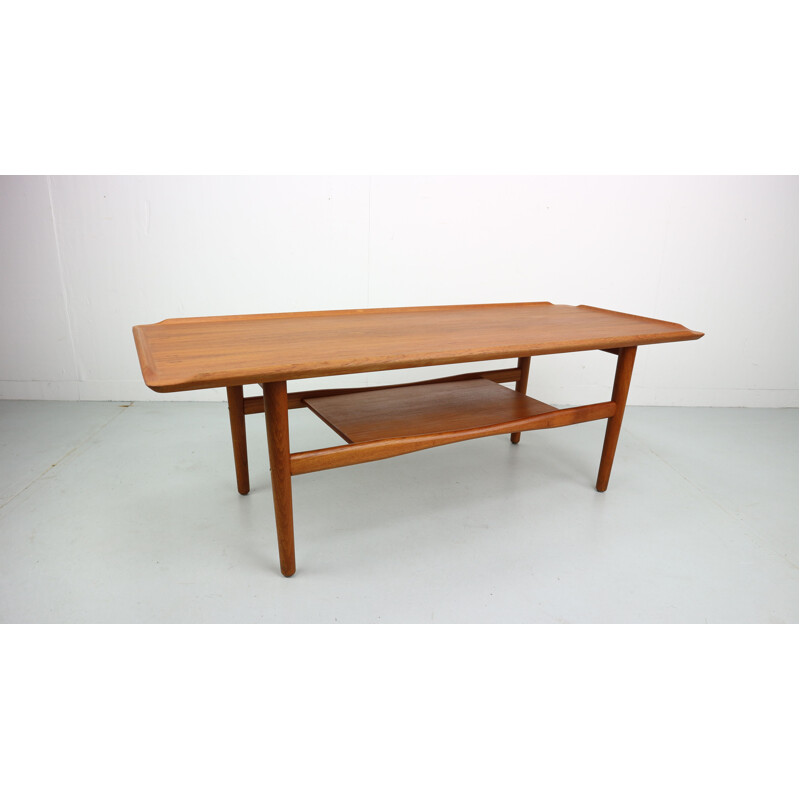 Vintage german teak coffee table for IMHA 1960