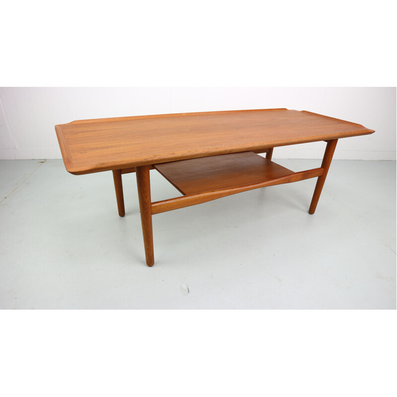 Vintage german teak coffee table for IMHA 1960