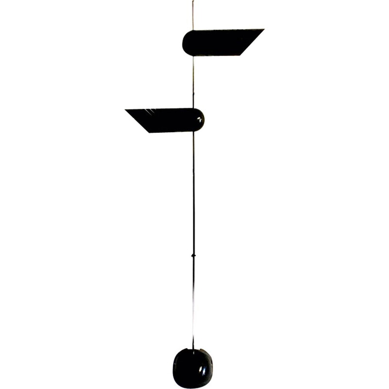 Lampadaire noir vintage par Harvey Guzzini