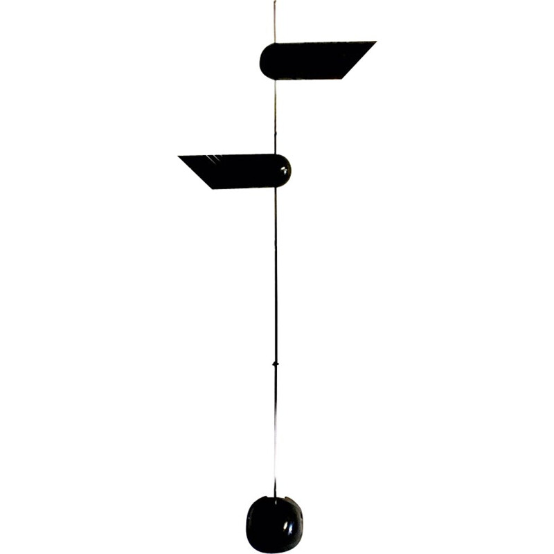 Vintage black floor lamp by Harvey Guzzini