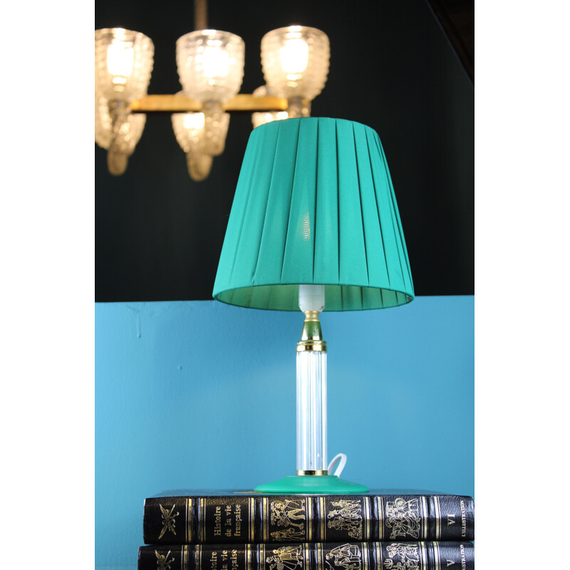 Italian Venetian Pair of Table Lamps, Murano Glass 