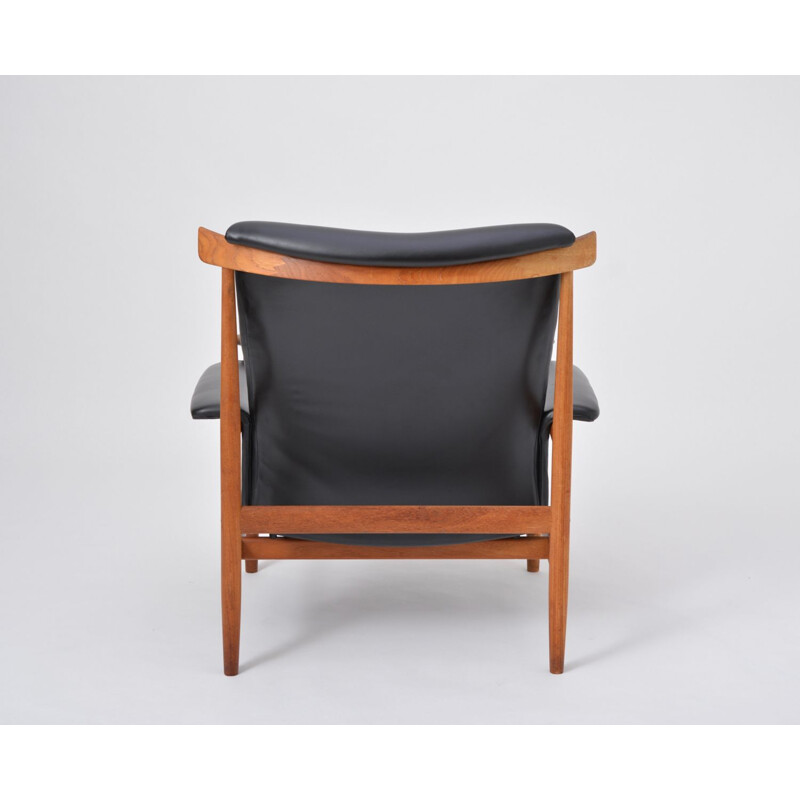 Black Reupholstered Bwana Model 152 Lounge Chair by Finn Juhl for France & Son