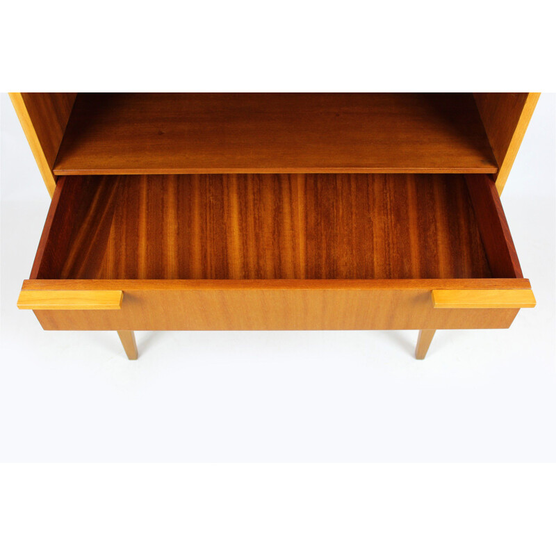 Vintage high secretary desk for UP Bucovice in wood 1960