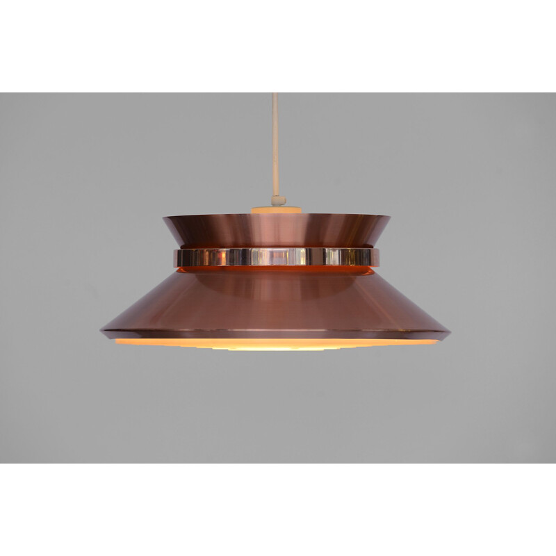 Vintage pendant lamp for Granhaga Metall in copper coloured aluminium