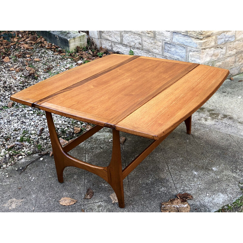 Vintage scandinavian coffee table for Stonehill in teak 1960