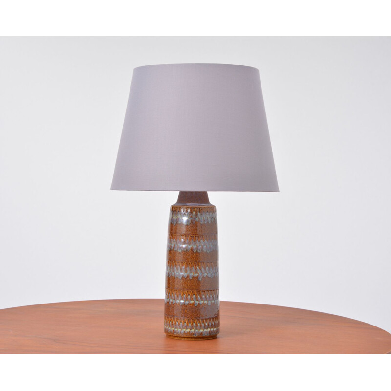 Vintage table lamp for Søholm Stentøj in brown ceramic 1960