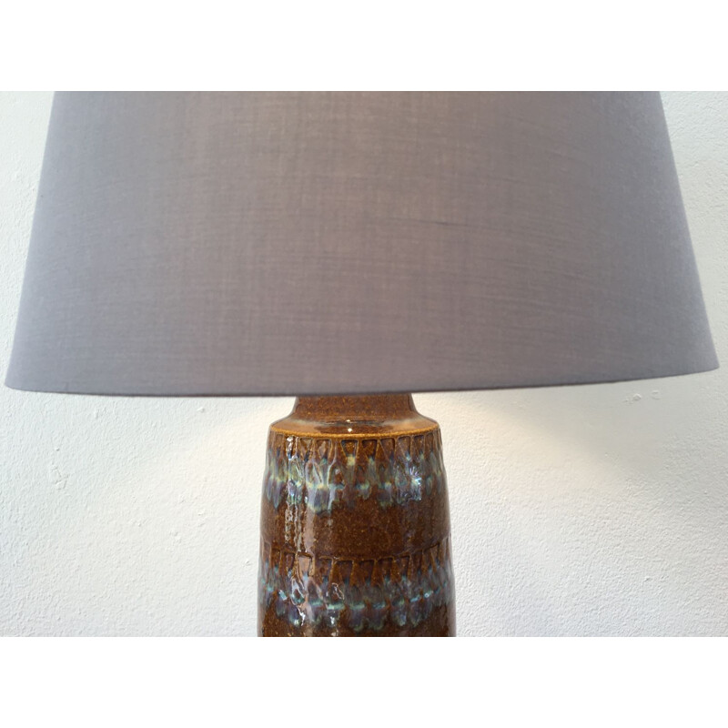 Lampe vintage pour Søholm Stentøj en céramique marron 1960