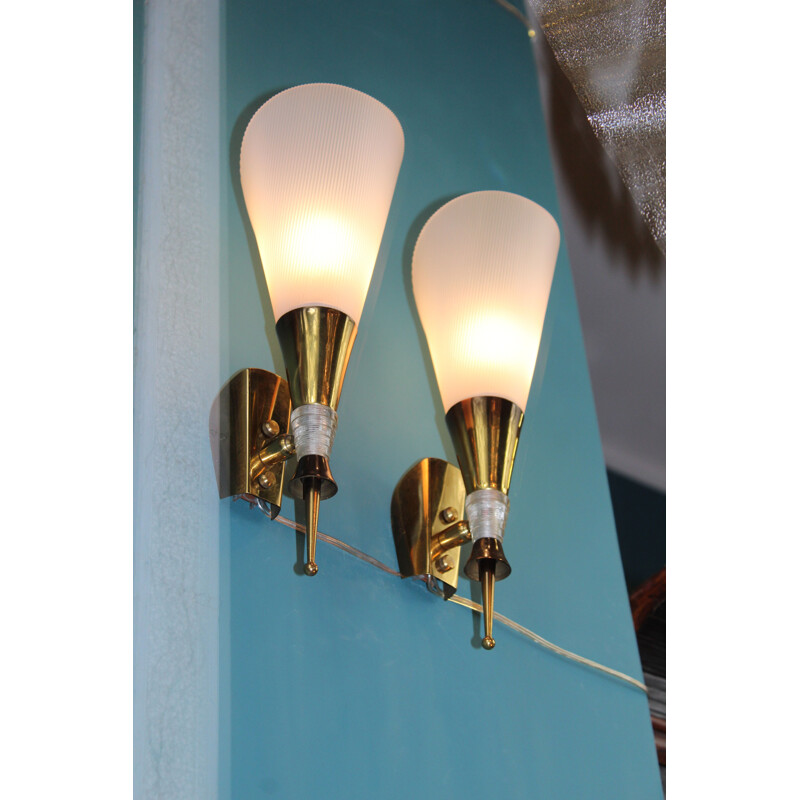 Pair of Midcentury Wall Sconces