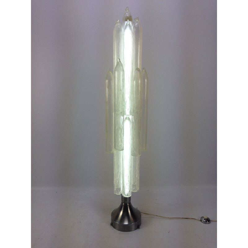 Vintage italian Murano glass Mazzega floor lamp by Carlo Nason