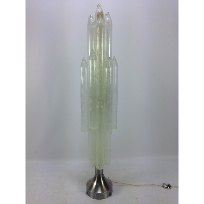 Vintage italian Murano glass Mazzega floor lamp by Carlo Nason