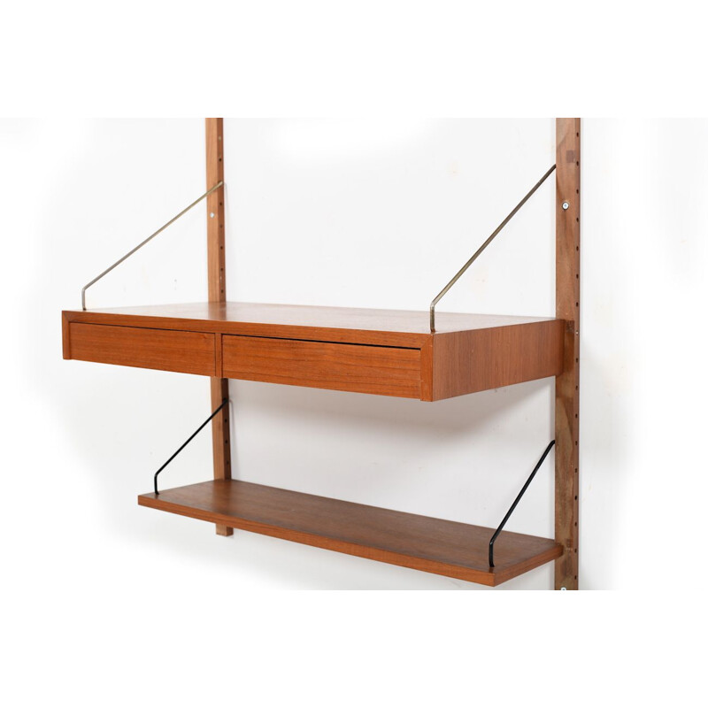 Vintage small Poul Cadovius Royal wall System for Cadovius in teak 1960