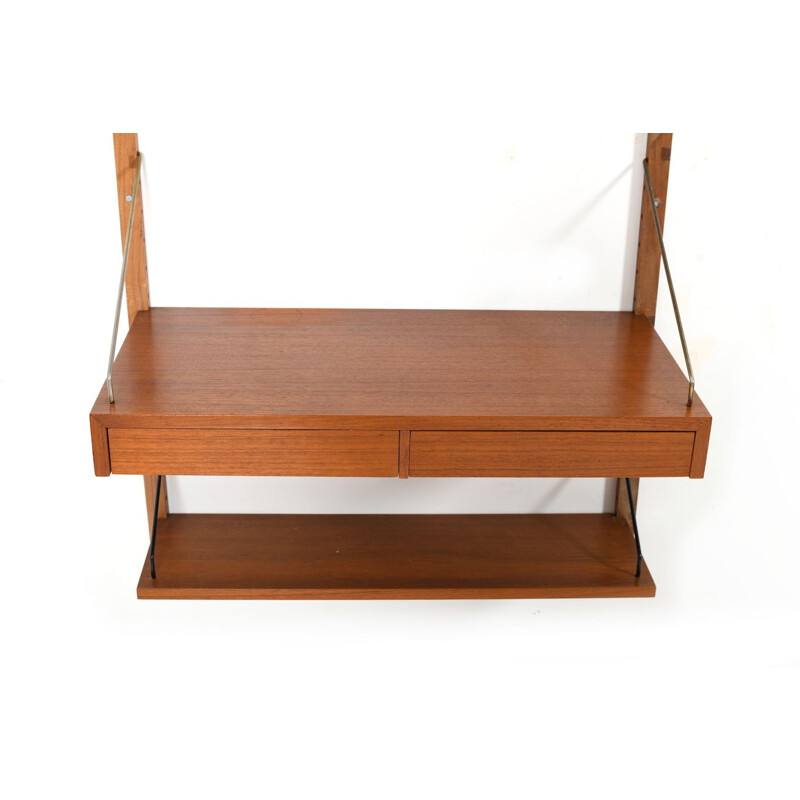 Vintage small Poul Cadovius Royal wall System for Cadovius in teak 1960