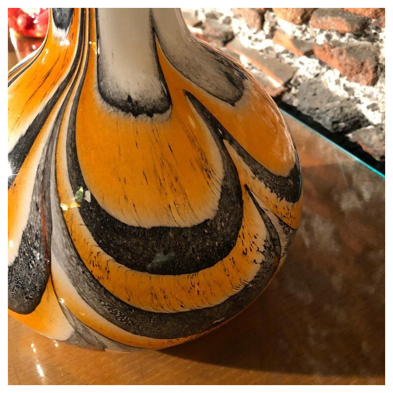 Vase vintage pour Opaline Florence en opaline et verre de Murano