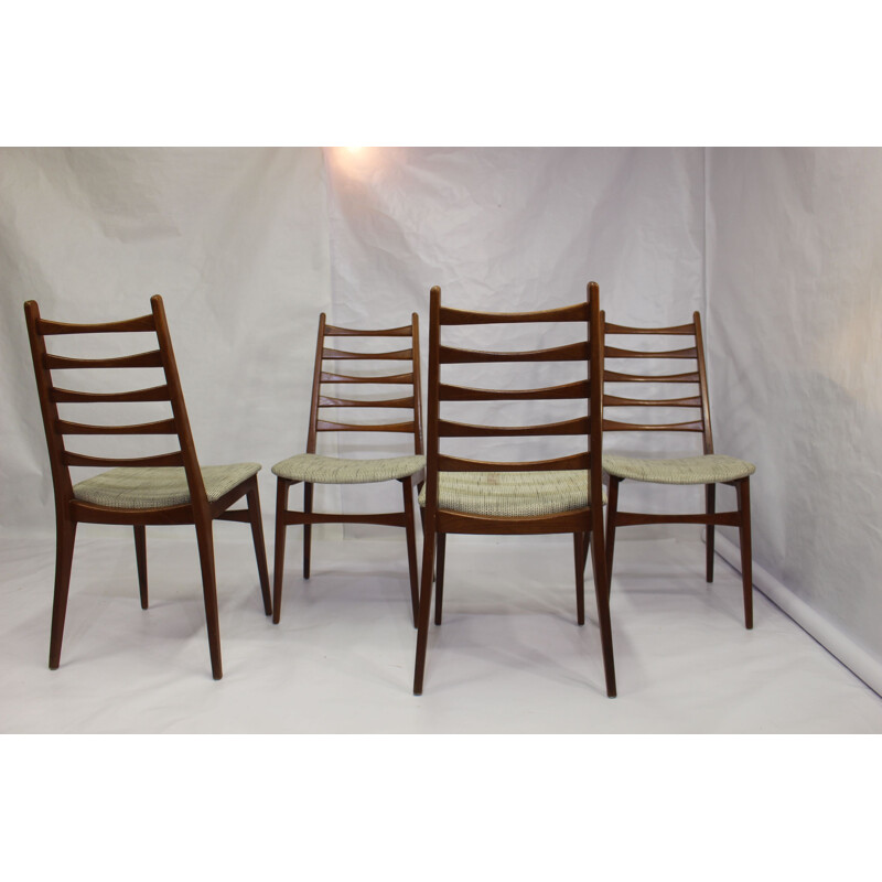 Set of 4 Scandinavian chairs in beechwood