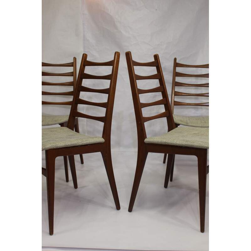 Set of 4 Scandinavian chairs in beechwood