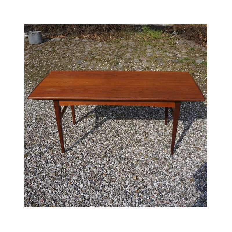 Table vintage scandinave modulable en teck 1960