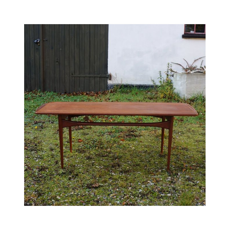 Table basse vintage scandinave pour Illums Bolighus en teck 1960