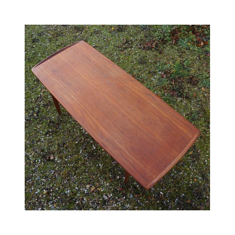 Table basse vintage scandinave pour Illums Bolighus en teck 1960