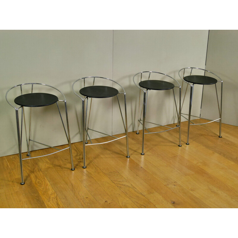 Set of 4 vintage stools Fermob by Pascal Mourgue