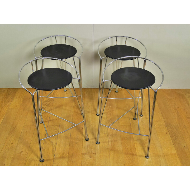 Set of 4 vintage stools Fermob by Pascal Mourgue