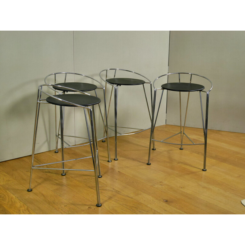 Set of 4 vintage stools Fermob by Pascal Mourgue