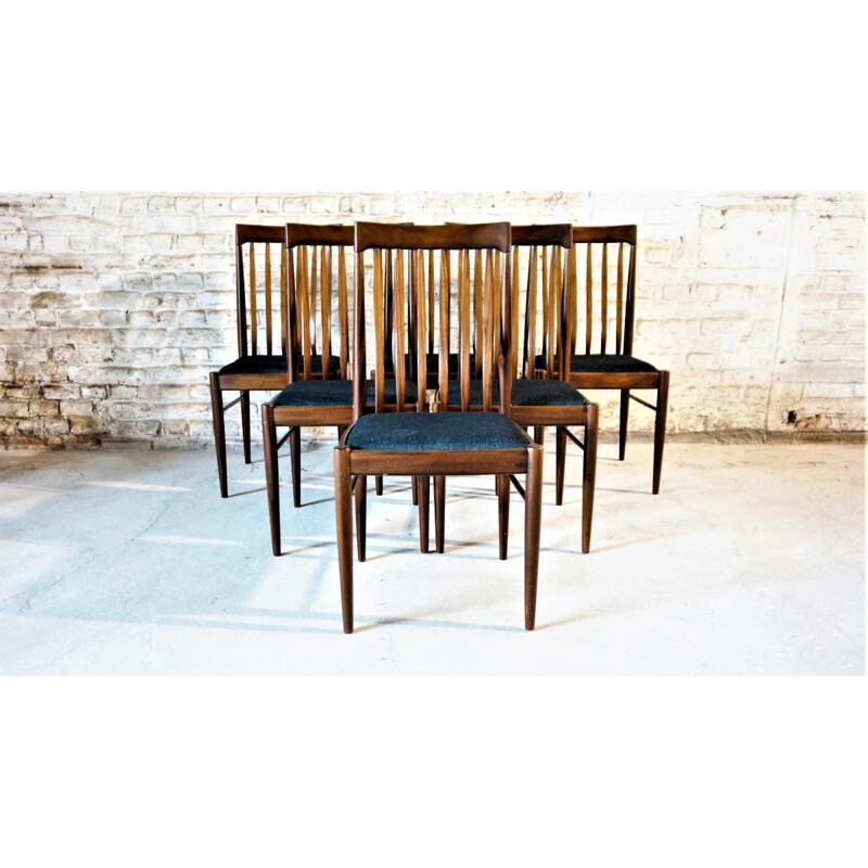 Set of 6 vintage Scandinavian chairs by H.W. Klein