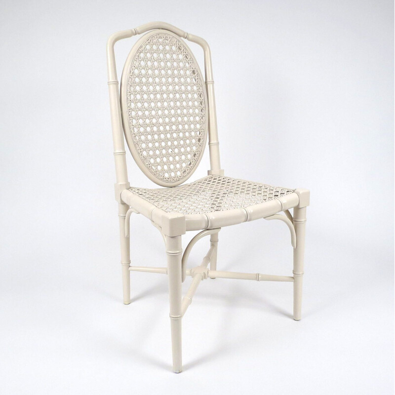 Satz von 4 Vintage-Stühlen aus lackiertem Massivholz