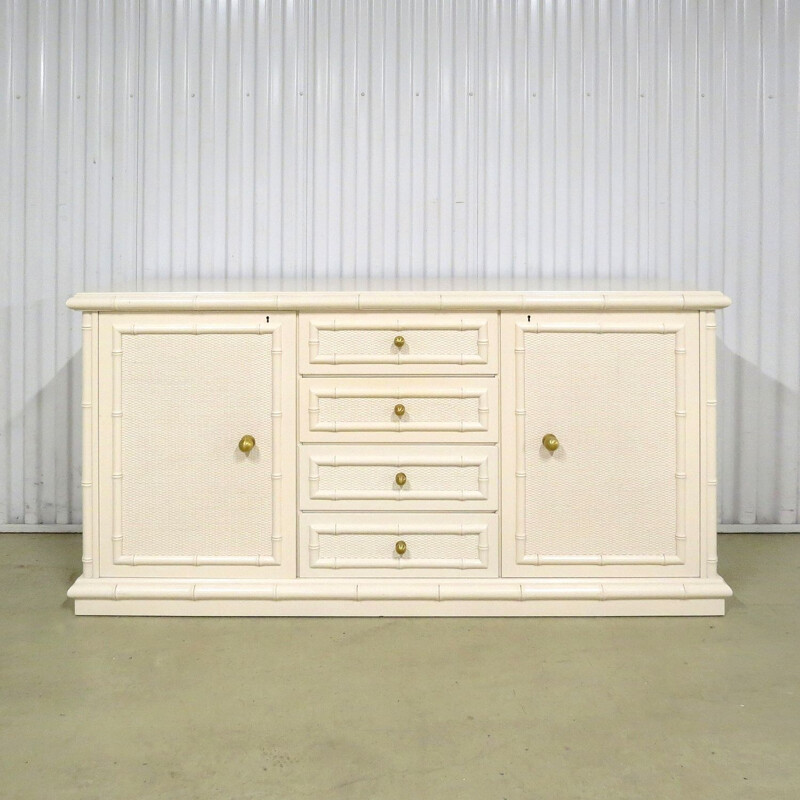 Vintage sideboard in faux bamboo