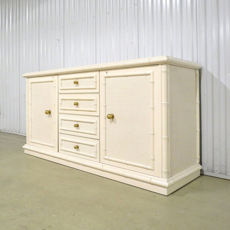 Vintage sideboard in faux bamboo