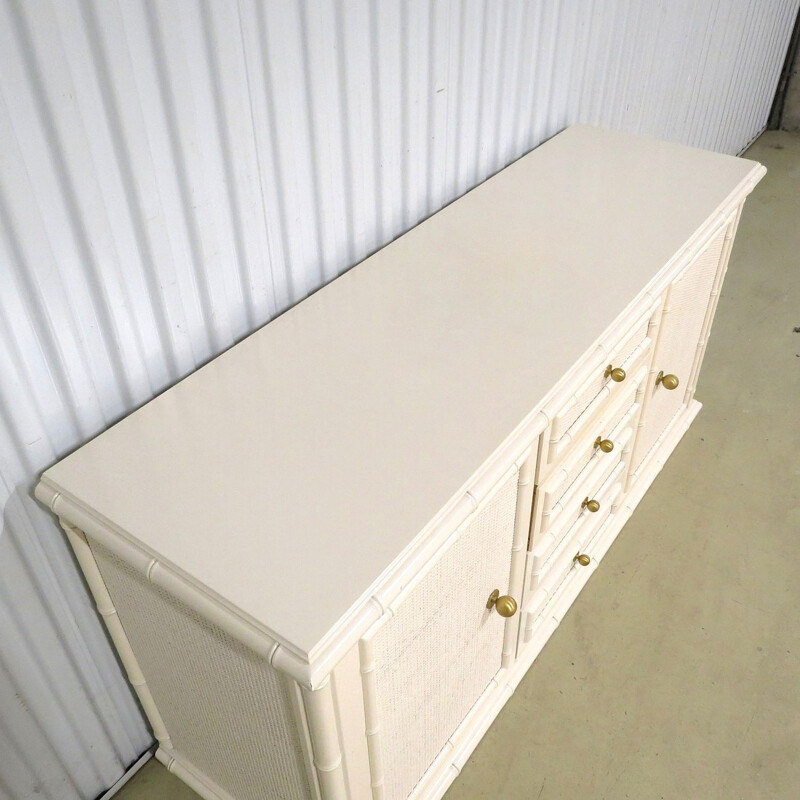 Vintage sideboard in faux bamboo