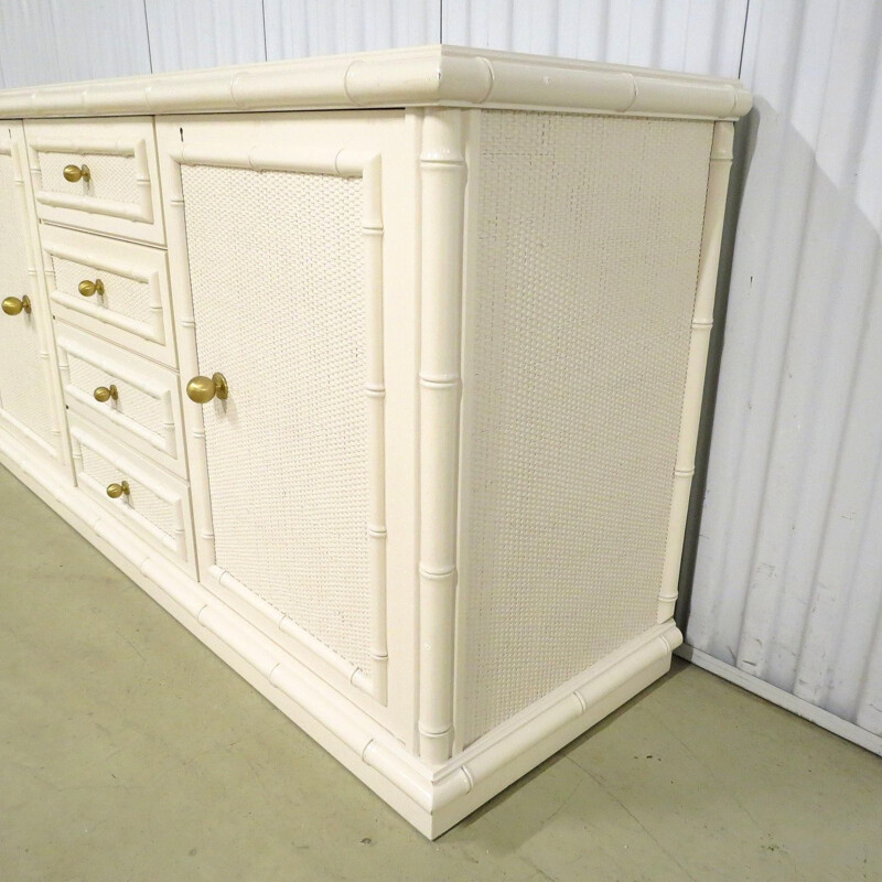 Vintage sideboard in faux bamboo