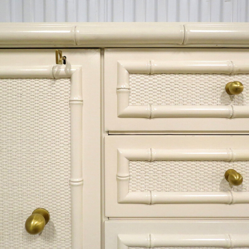 Vintage sideboard in faux bamboo