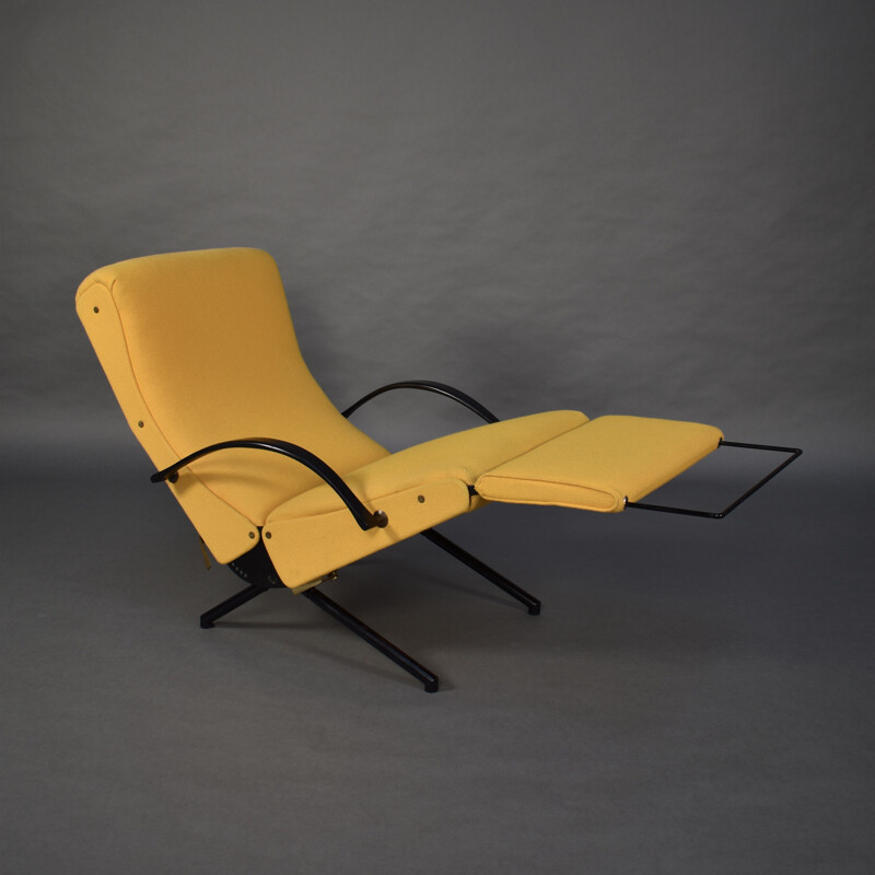 Fauteuil lounge vintage P40 jaune par Tecno