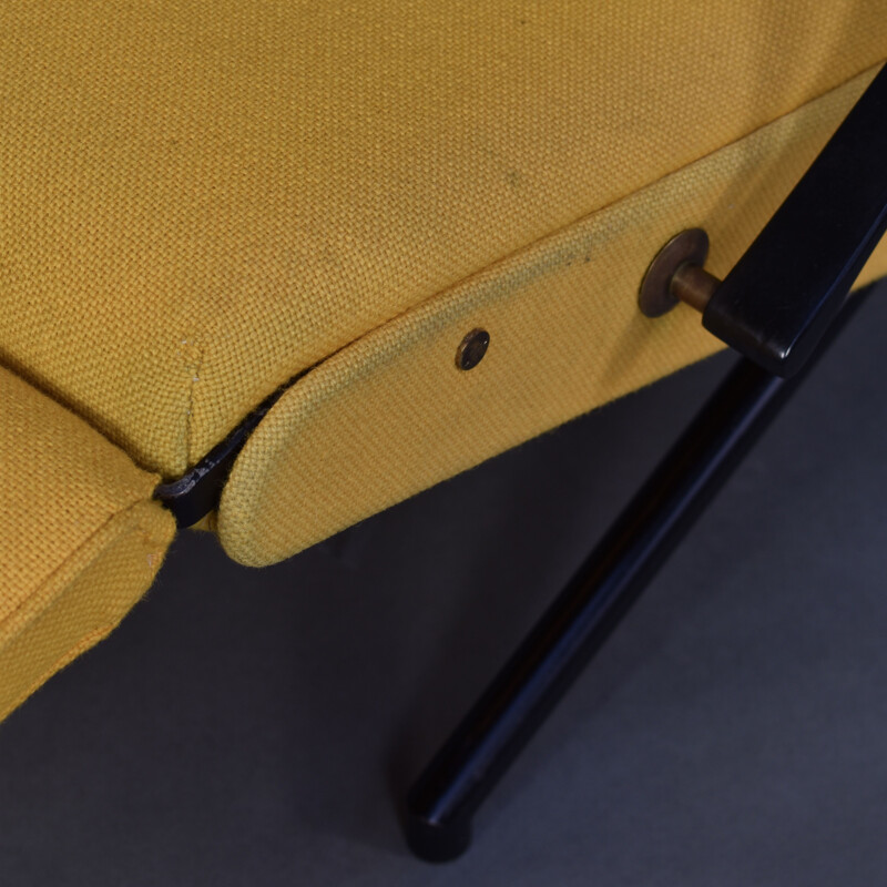 Vintage yellow lounge chair P40 by Tecno