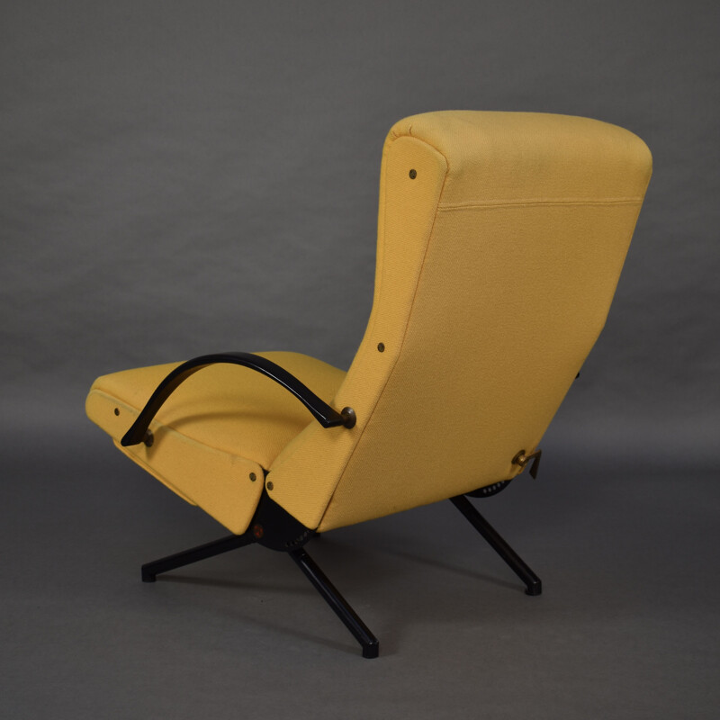 Vintage yellow lounge chair P40 by Tecno