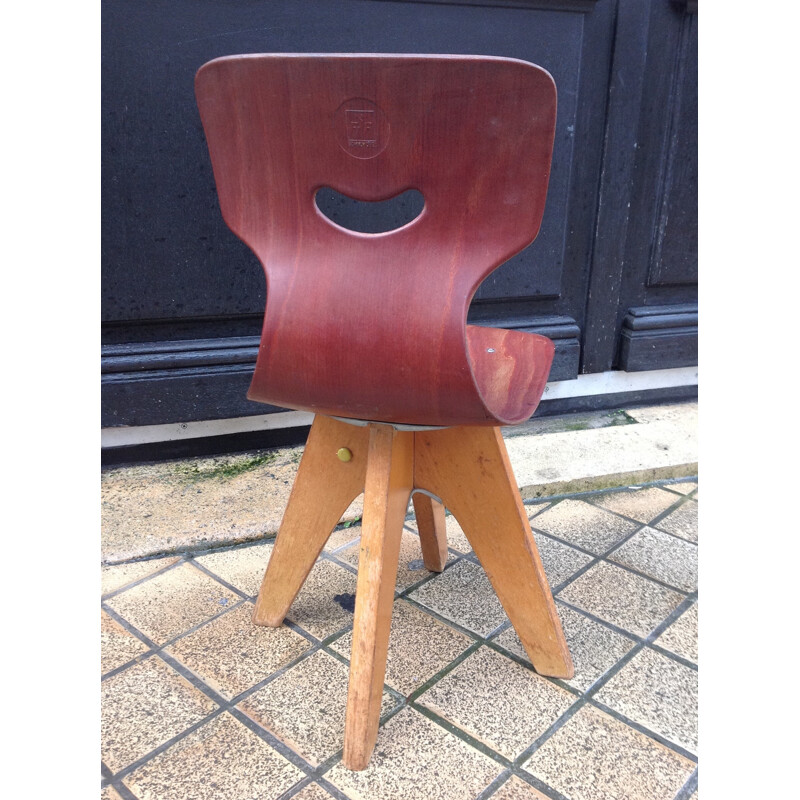 Chair of wooden school, Adam STEGNER - 1960s