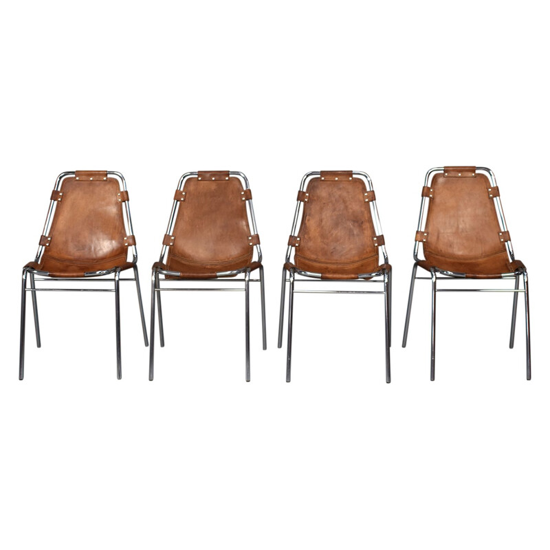 Set of 4 chairs Les Arcs for Charlotte Perriand