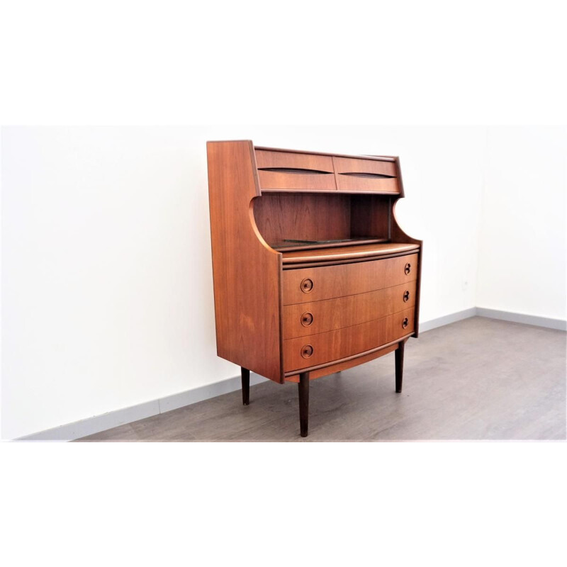 Vintage teak Scandinavian secretary