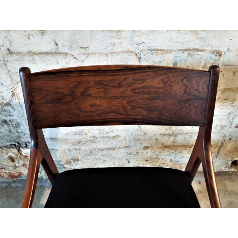 Suite de 6 chaises vintage en palissandre