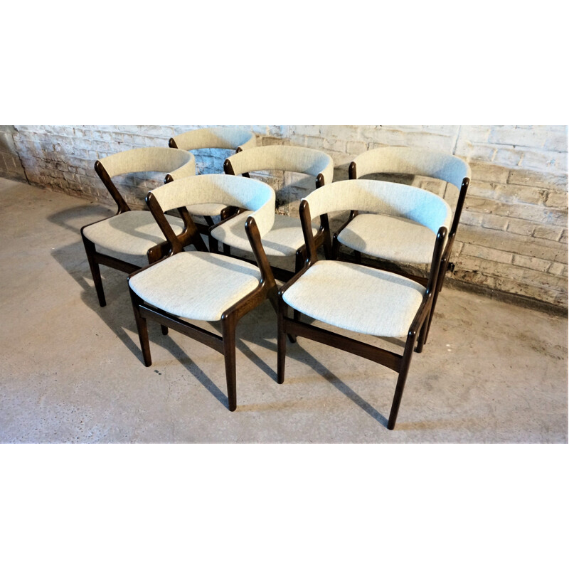 Set of 6 Fire chairs by Kai Kristiansen