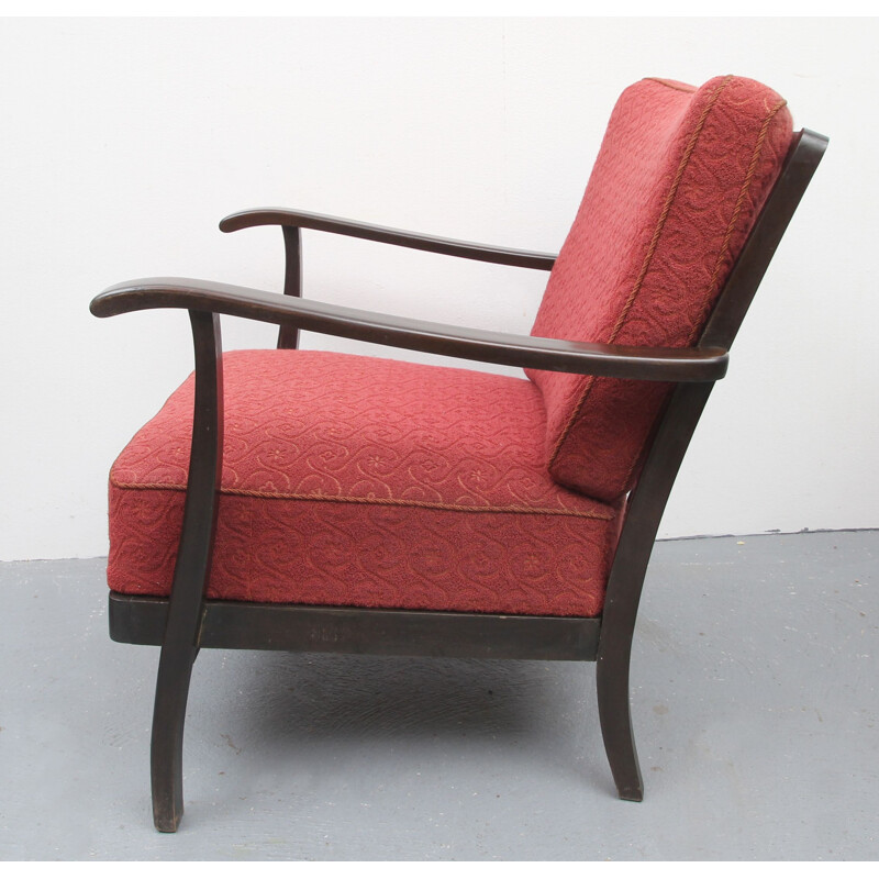 Rode vintage fauteuil